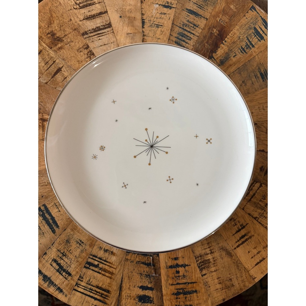 Syracuse China‎ Evening Star Salad Plates Atomic Starburst MCM Vintage 8 inch - Picture 2 of 6